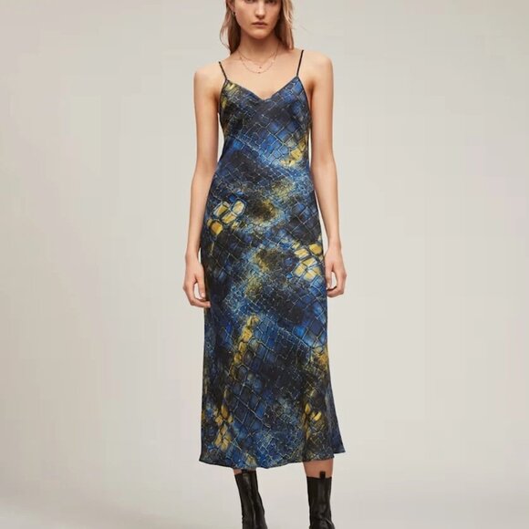 Allsaints Bryony Mirus Midi Slip Dress NWT Size US 6 - Picture 1 of 14